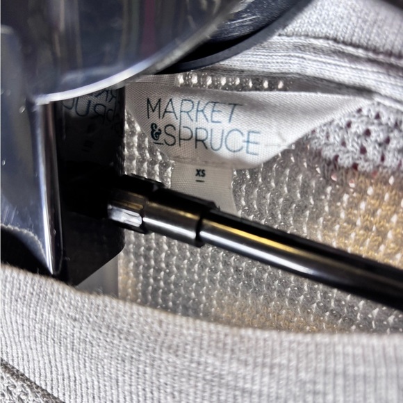 Market & Spruce Gray and Blue Crew Neck Sweater - Picture 3 of 5